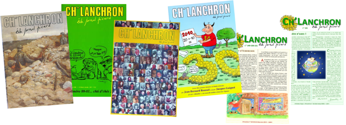 Couverture de différents numéros de Ch'Lanchron'